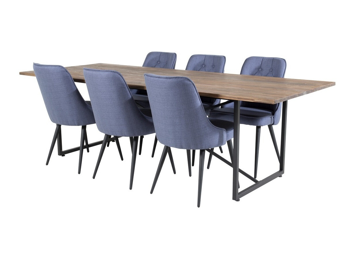 Söögitoakomplekt Dallas 1865 (Must + Sinine)