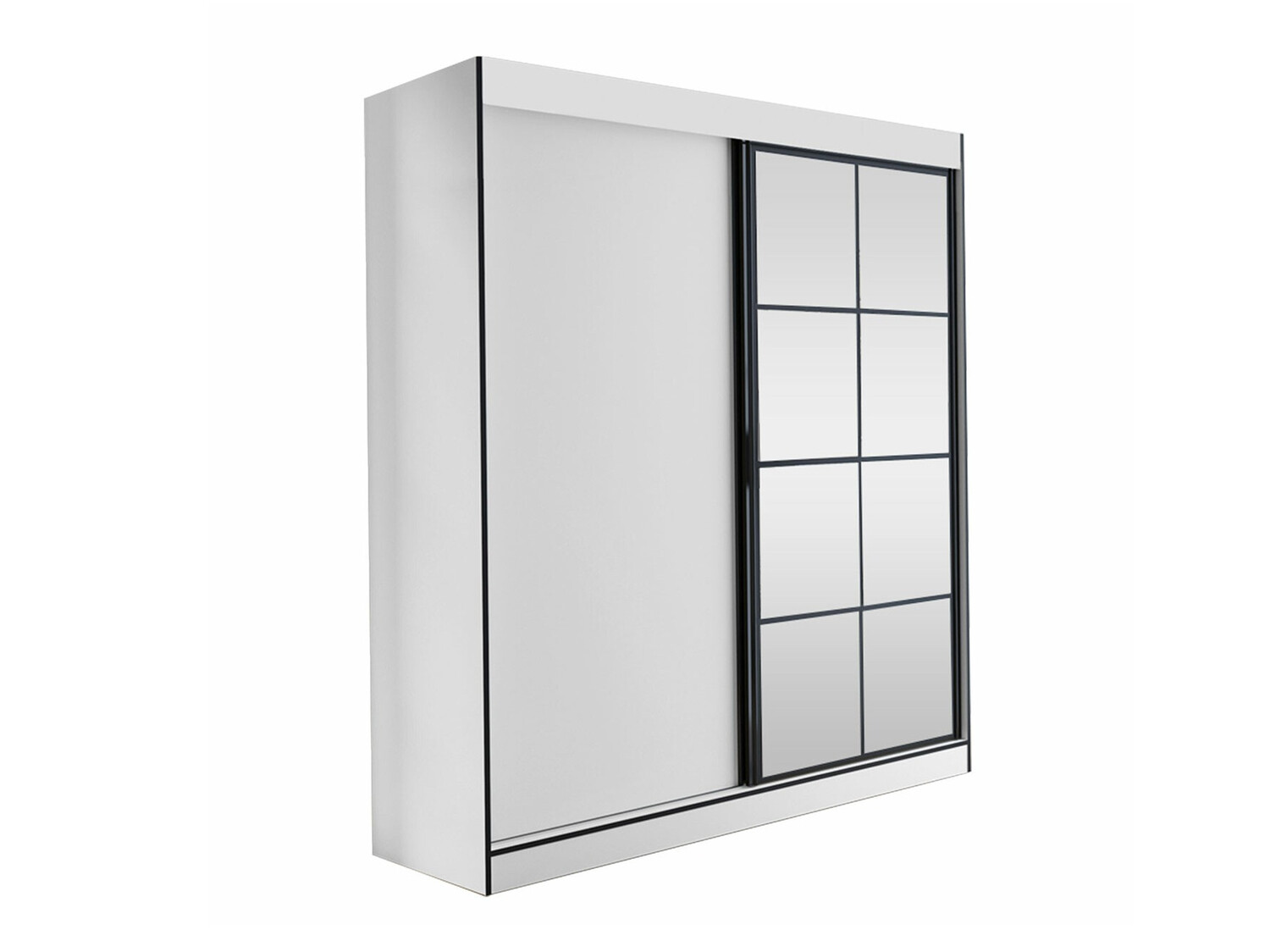 Riidekapp Toledo 118 (Valge + Must)