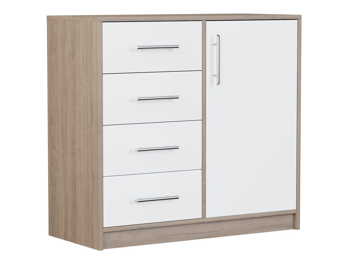 Kummut Cavmero 108 (Sonoma tamm + Valge)