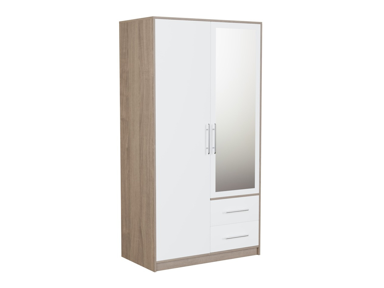 Riidekapp Cavmero 104 (Sonoma tamm + Valge)