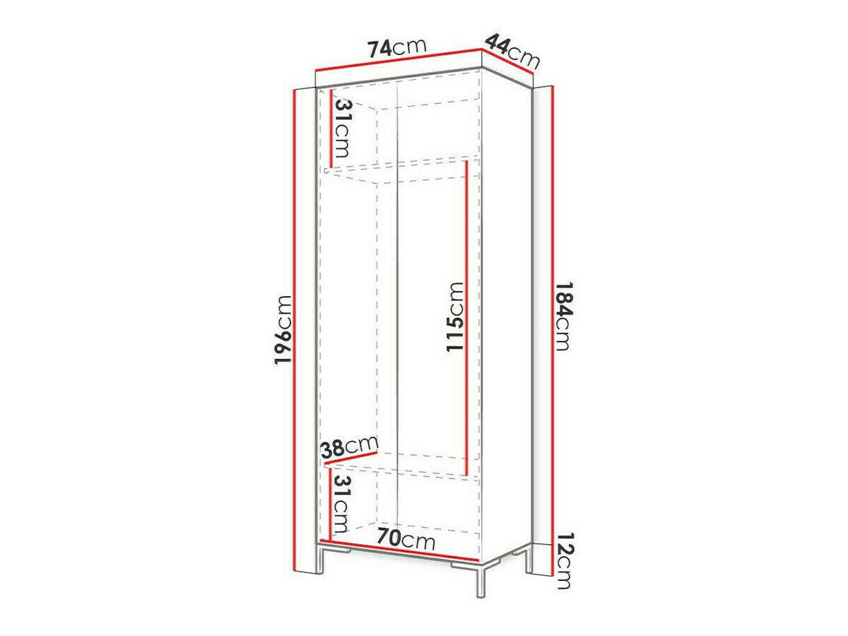 Riidekapp Tivsoa 110 (Must + Kuldne)
