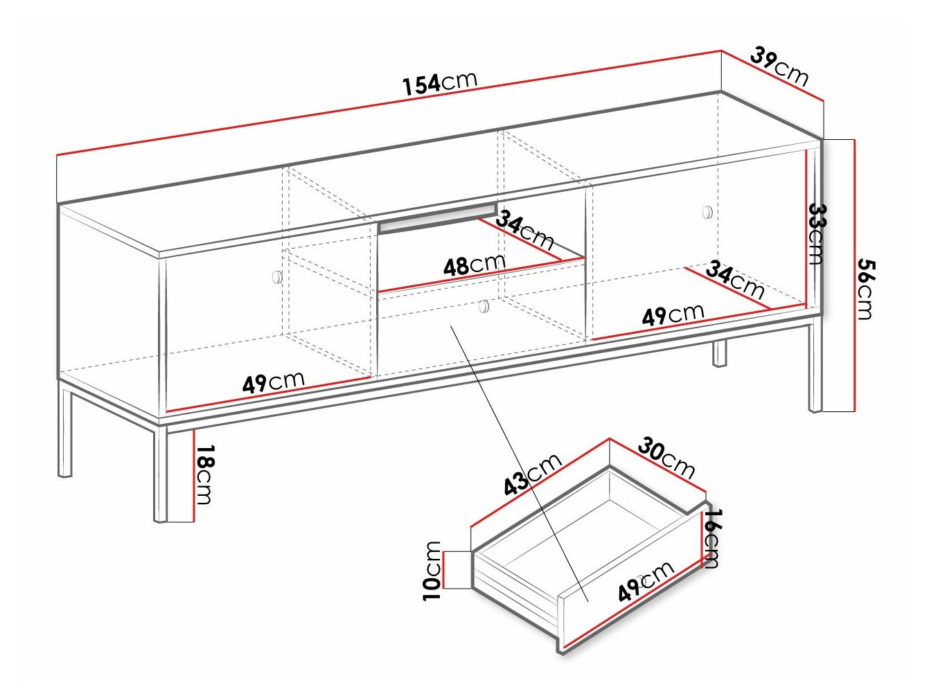 TV-alus Romveri 101 (Beež)