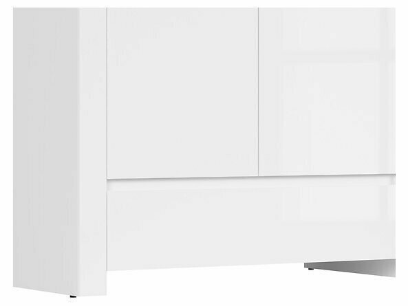 Riidekapp Sonsoru 110 (Valge + Läikiv valge + Wotani tamm)