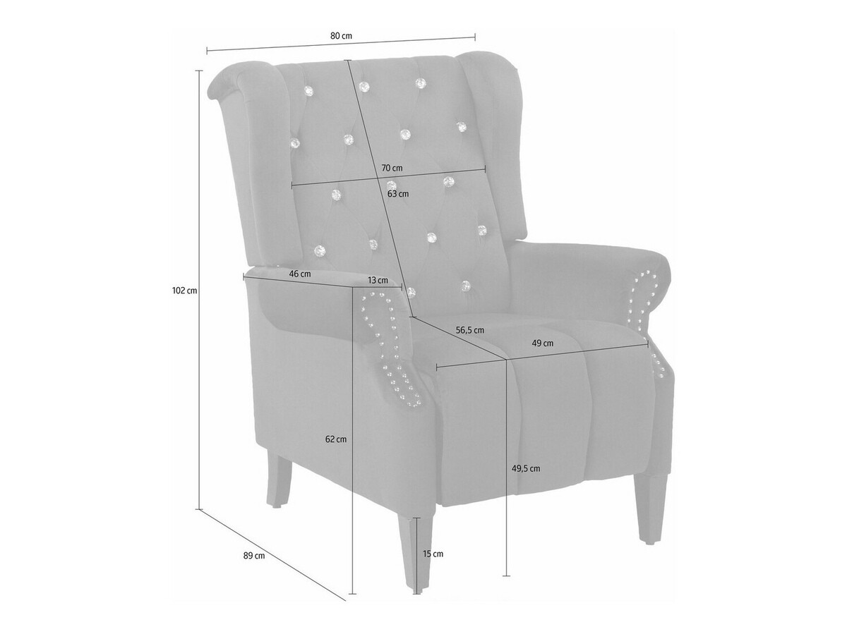 Tugitool recliner Denton 908 (Antratsiit)