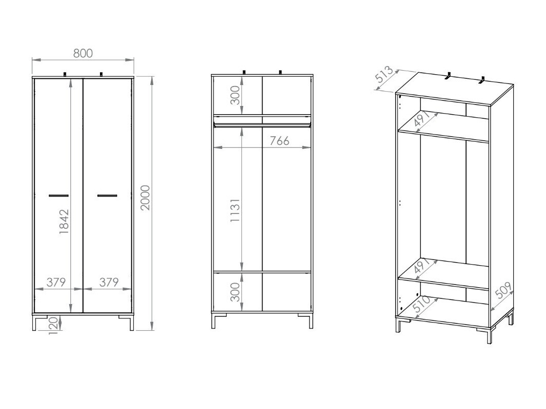 Riidekapp Larnolo 114