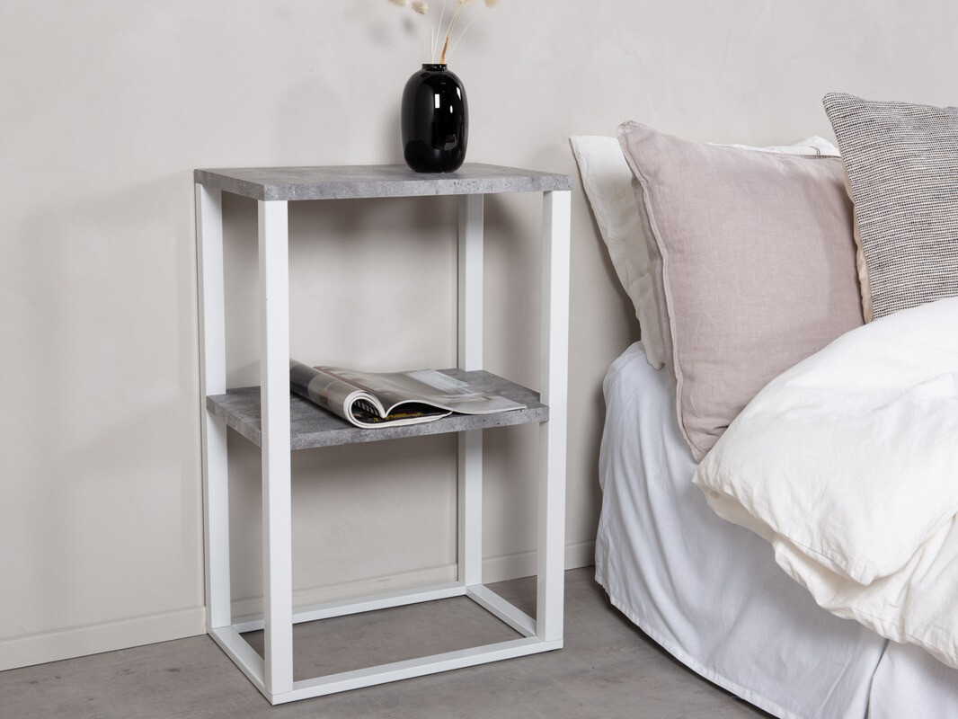 Külglaud Dallas 260 (Betoon + Valge)