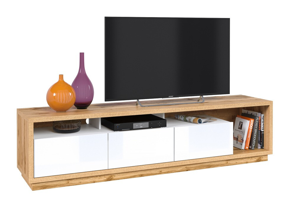 TV-alus Austin 357 (Wotani tamm + Valge + Läikiv valge)