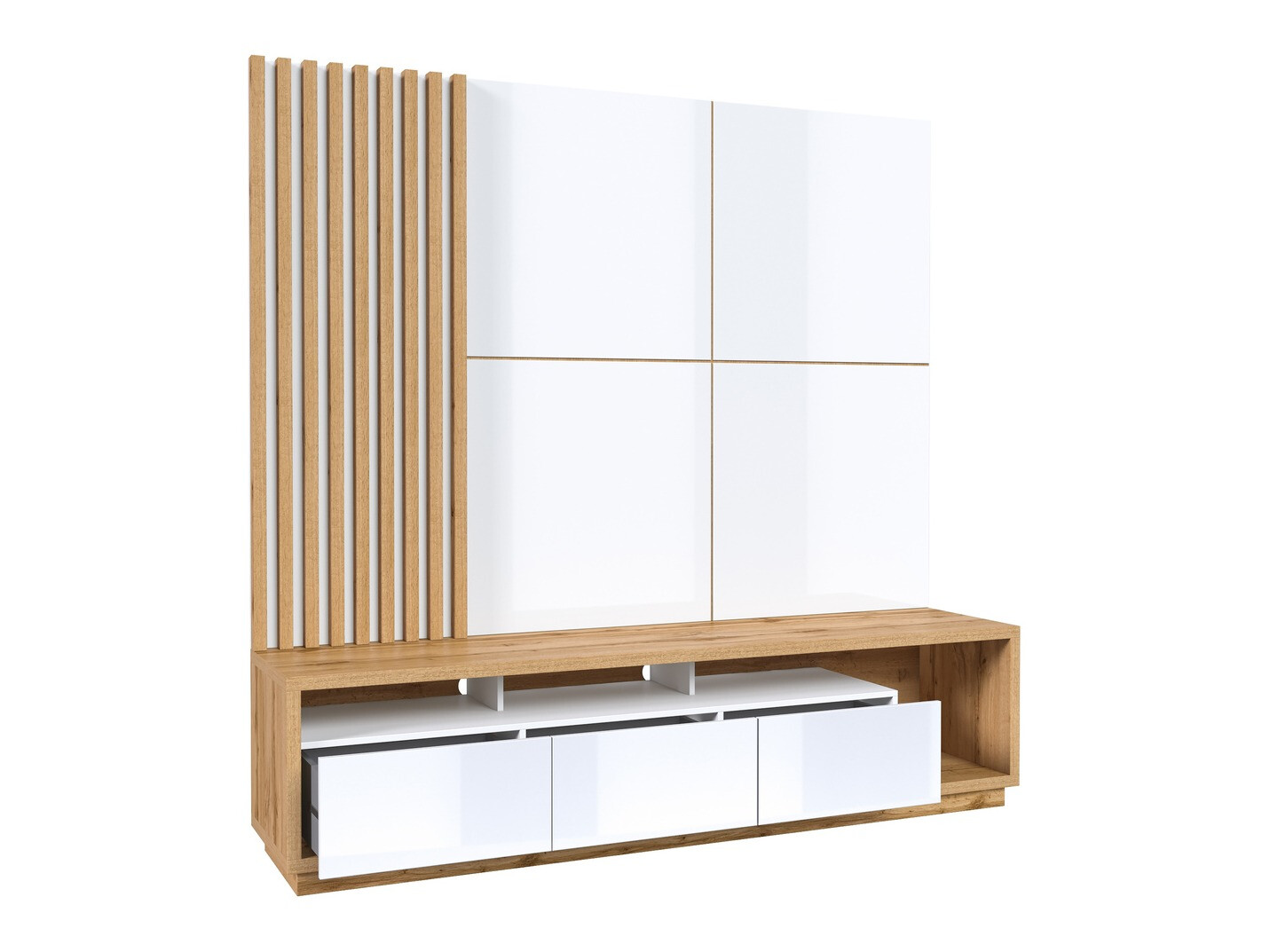 Elutoa komplekt Austin 360 (Wotani tamm + Valge + Läikiv valge)