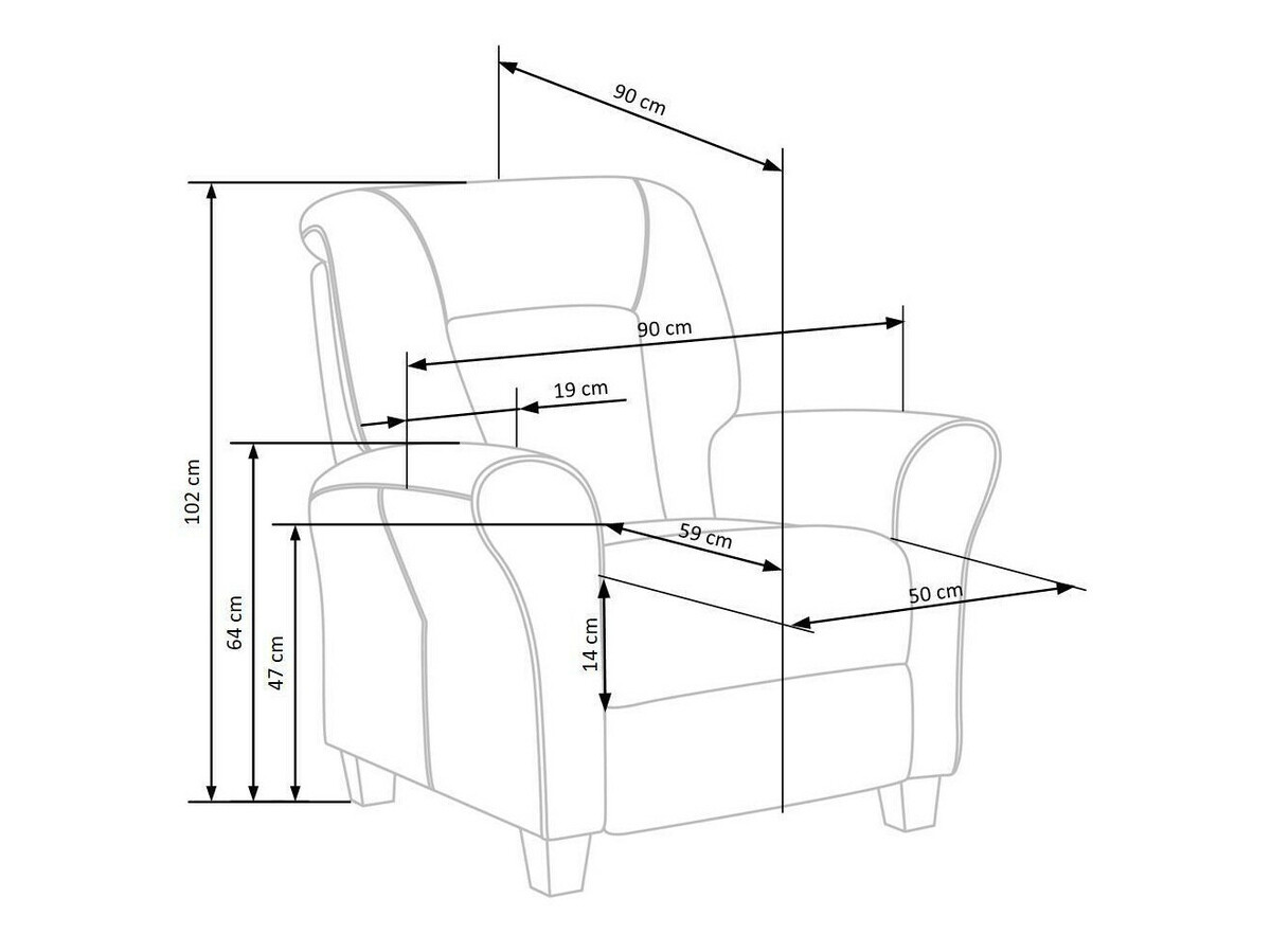 Tugitool recliner Houston 848 (Hall + Pöök)