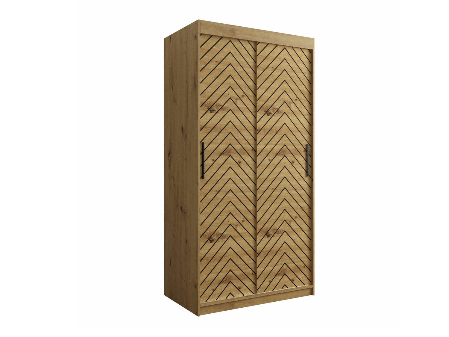 Riidekapp Hartford 306 (Artisan tamm + Must)