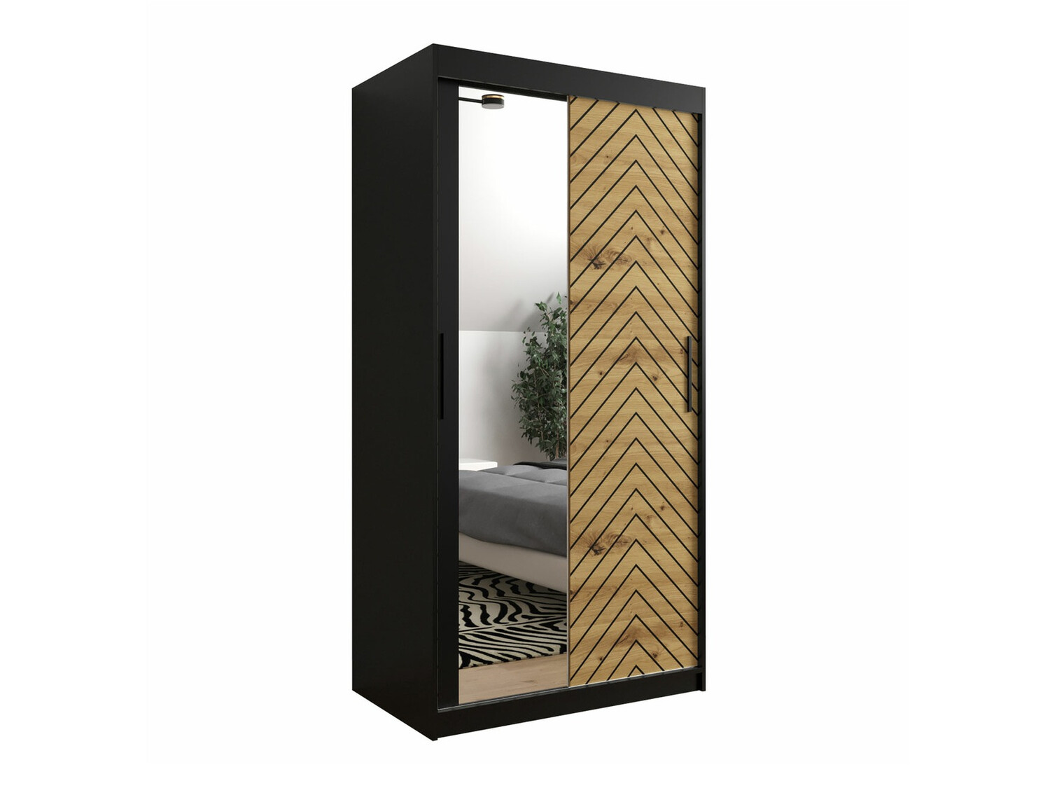 Riidekapp Hartford 307 (Must + Artisan tamm)