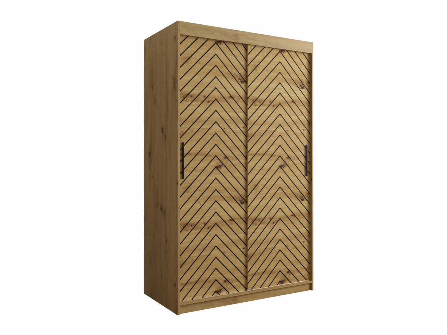 Riidekapp Hartford 308 (Artisan tamm + Must)