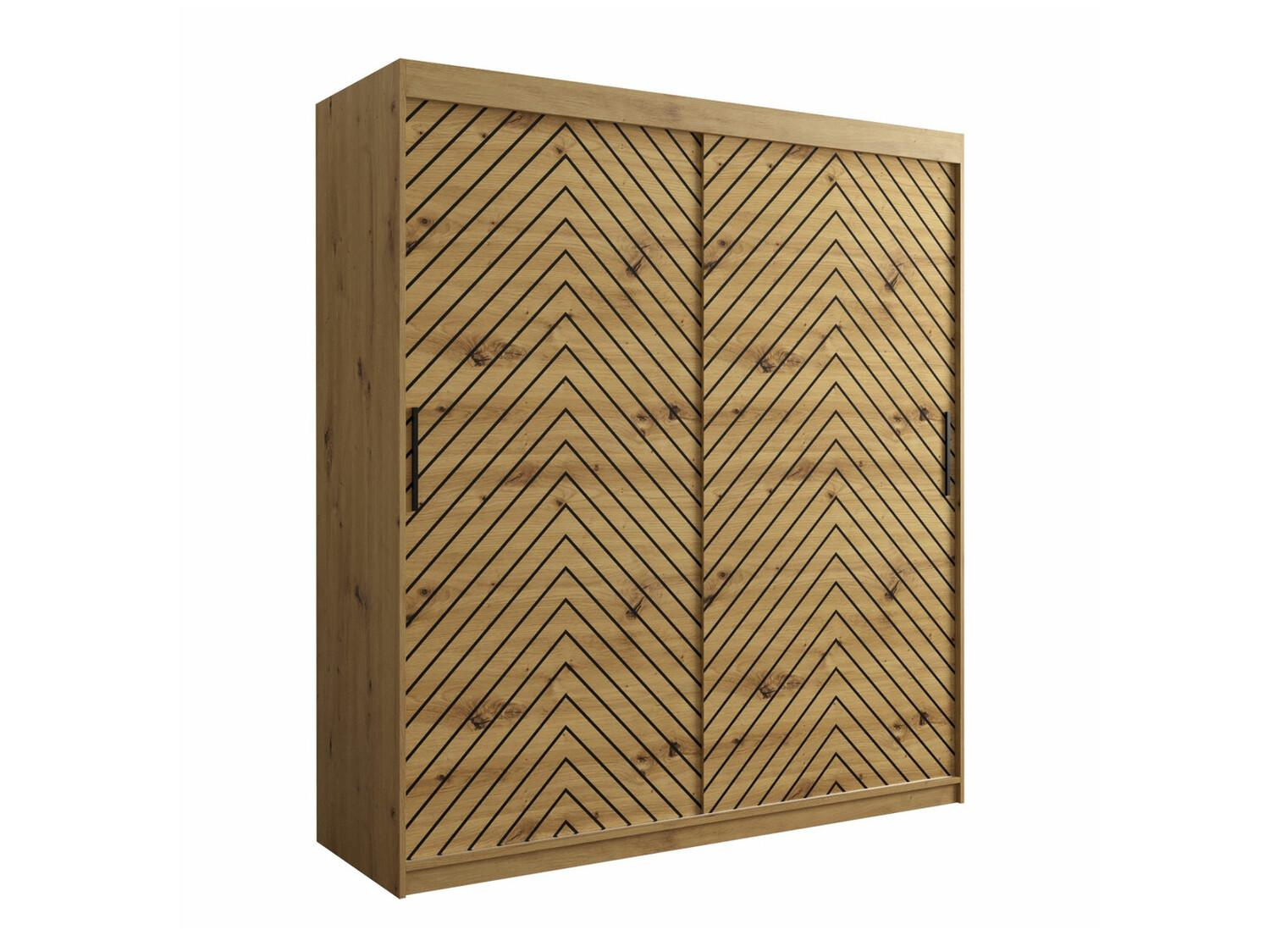 Riidekapp Hartford 312 (Artisan tamm + Must)