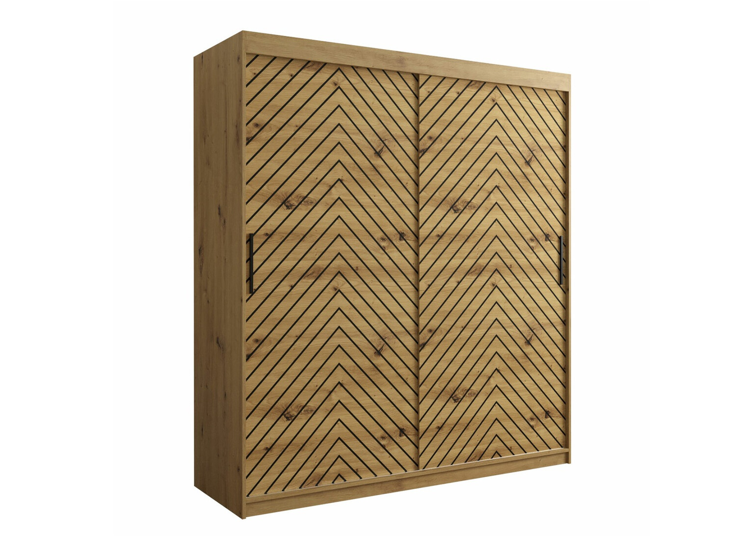 Riidekapp Hartford 312 (Artisan tamm + Must)