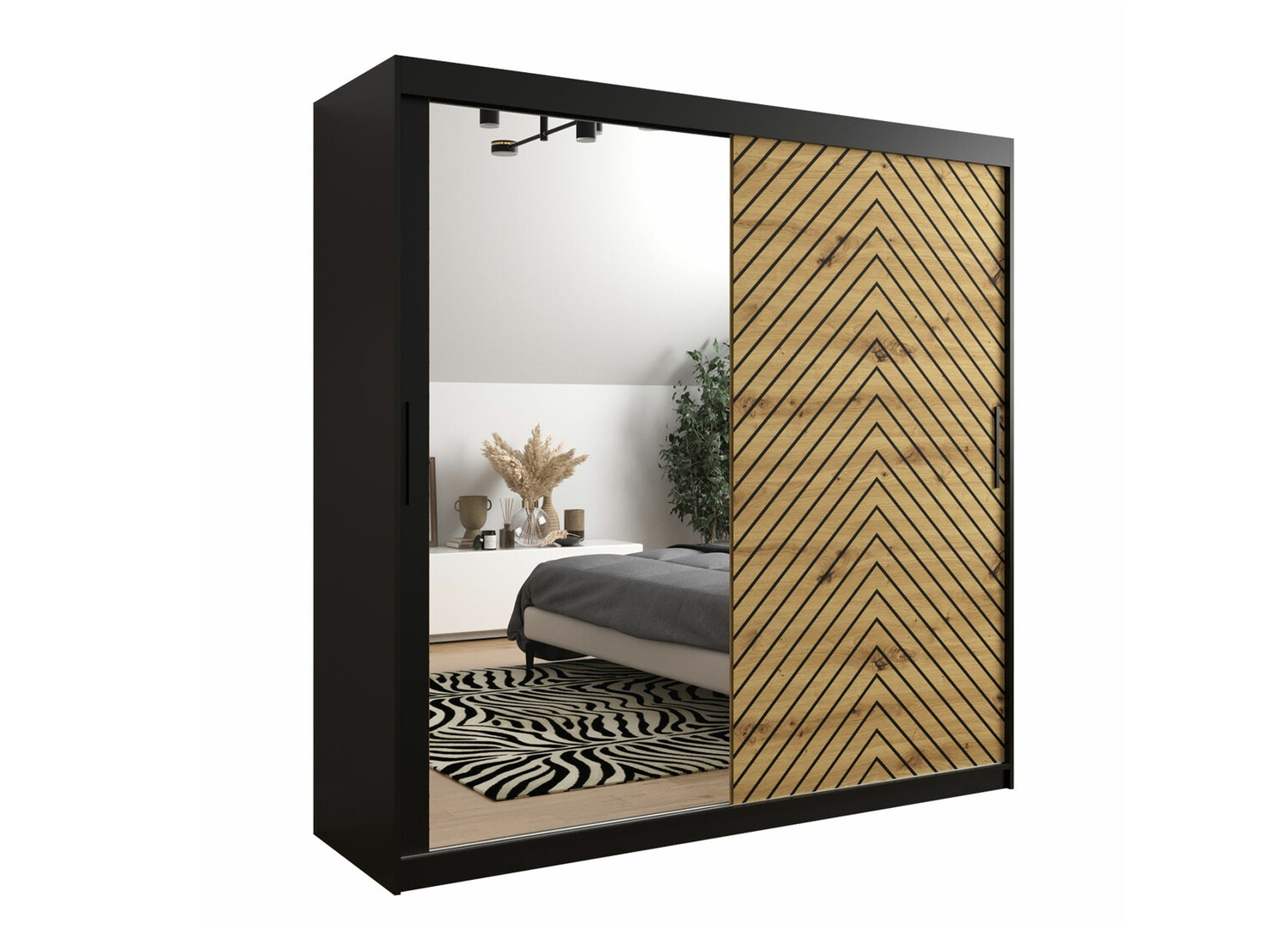 Riidekapp Hartford 315 (Must + Artisan tamm)