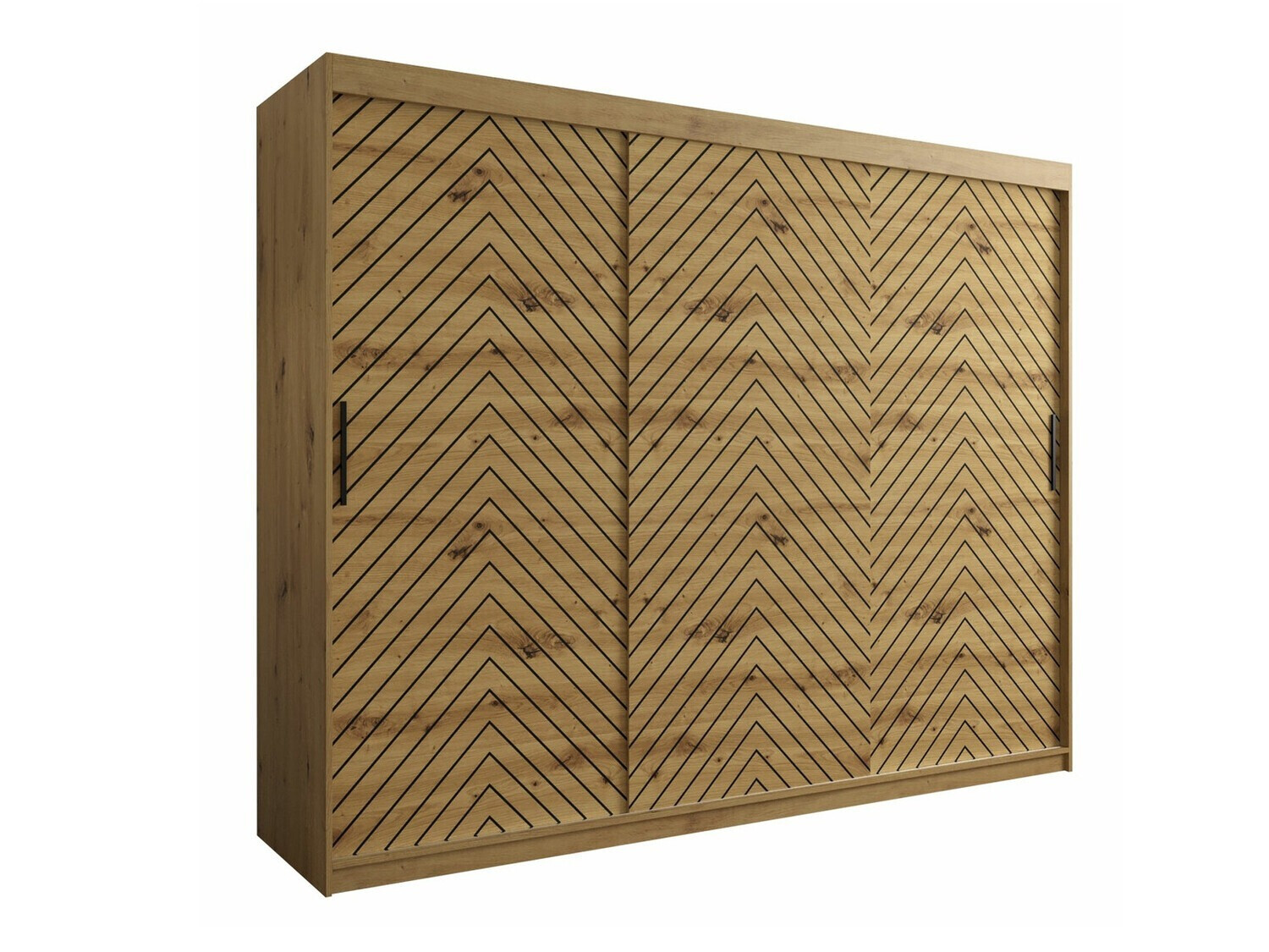 Riidekapp Hartford 316 (Artisan tamm + Must)