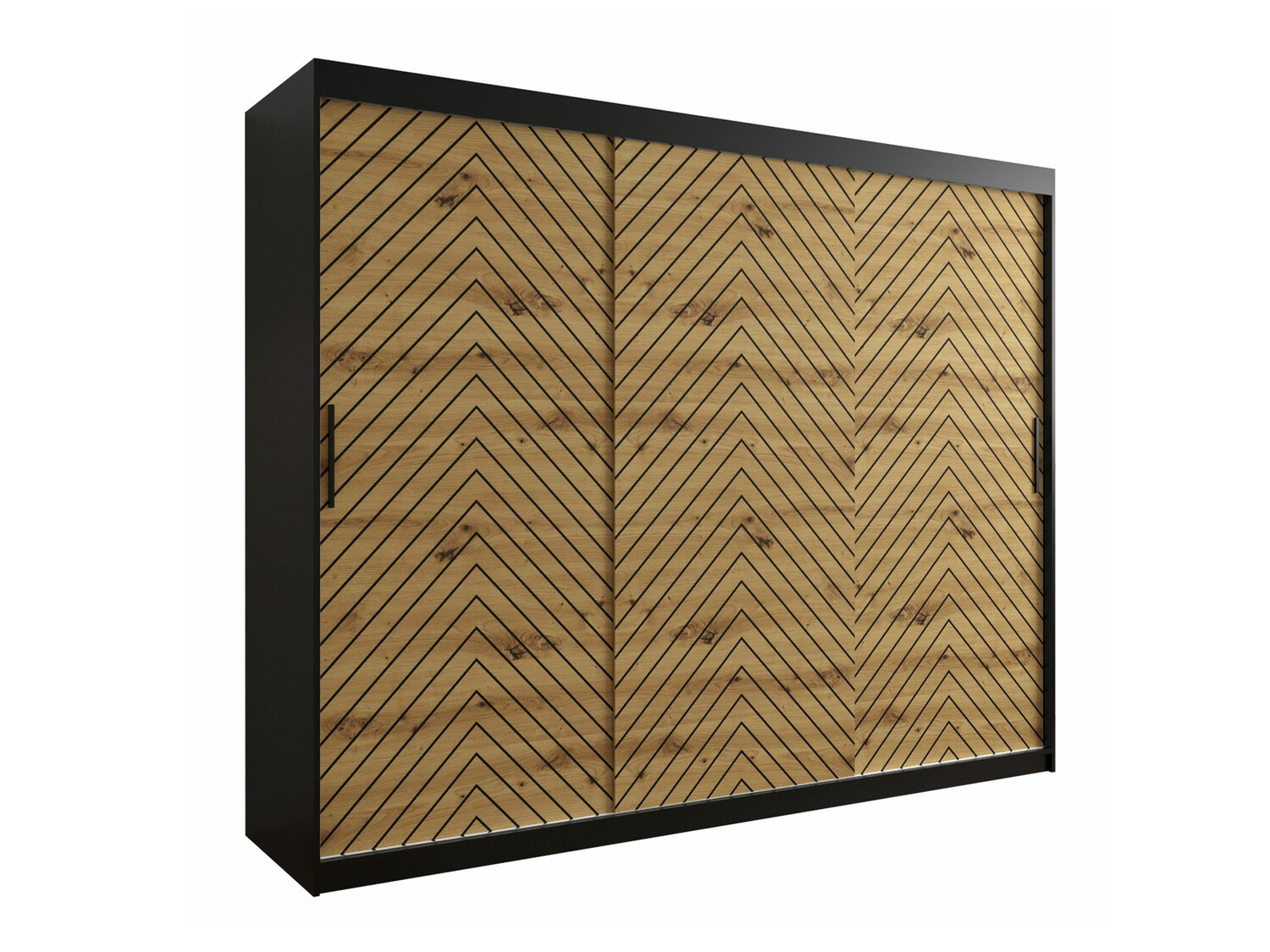 Riidekapp Hartford 316 (Must + Artisan tamm)