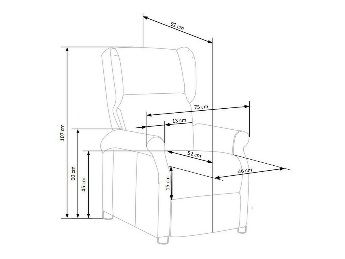 Tugitool recliner Houston 878 (Bluvel 19)