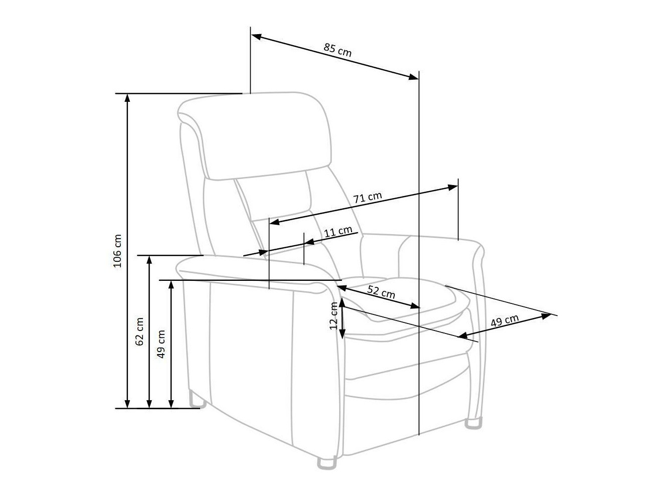 Tugitool recliner Houston 1030 (Beež)