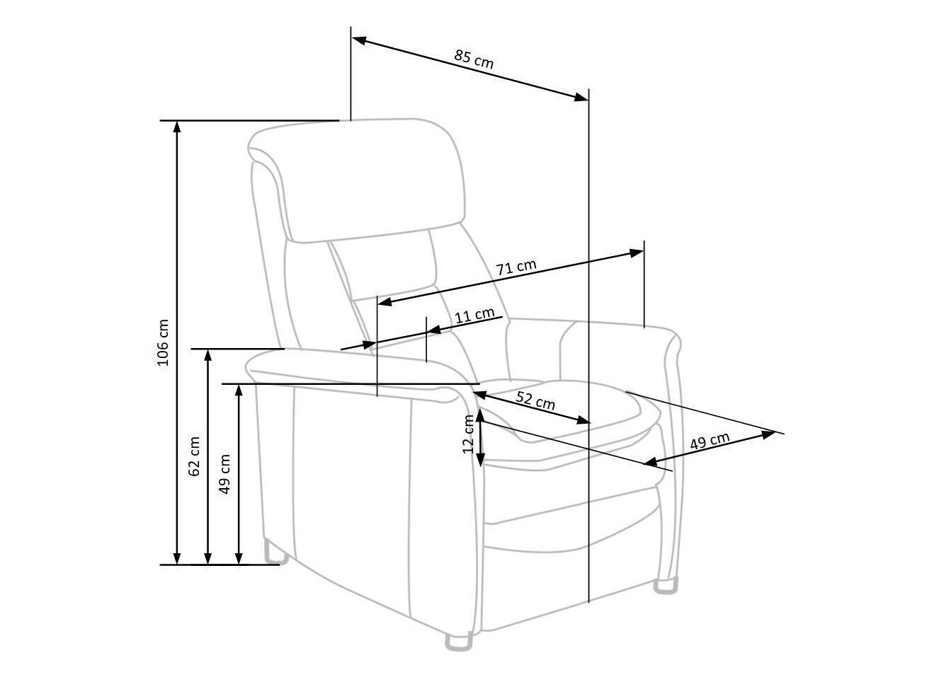 Tugitool recliner Houston 1030 (Hall)