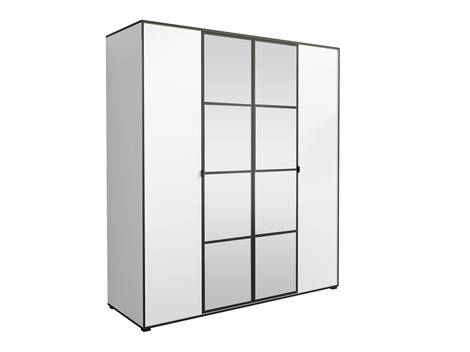 Riidekapp Toledo 117 (Valge + Must)