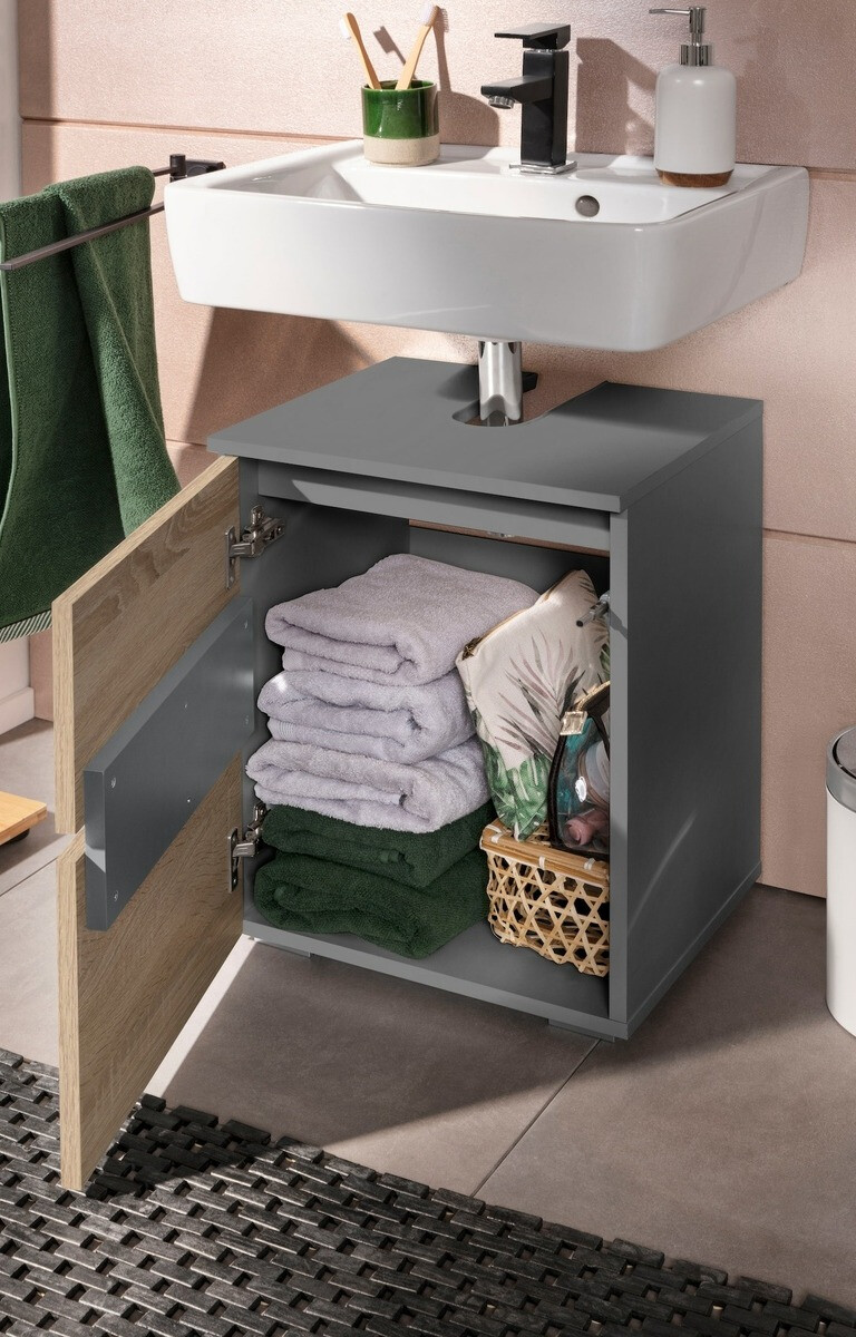 Vannitoa põrandakapp kraanikausile Soncamu 103 (Antratsiit + Tamm)