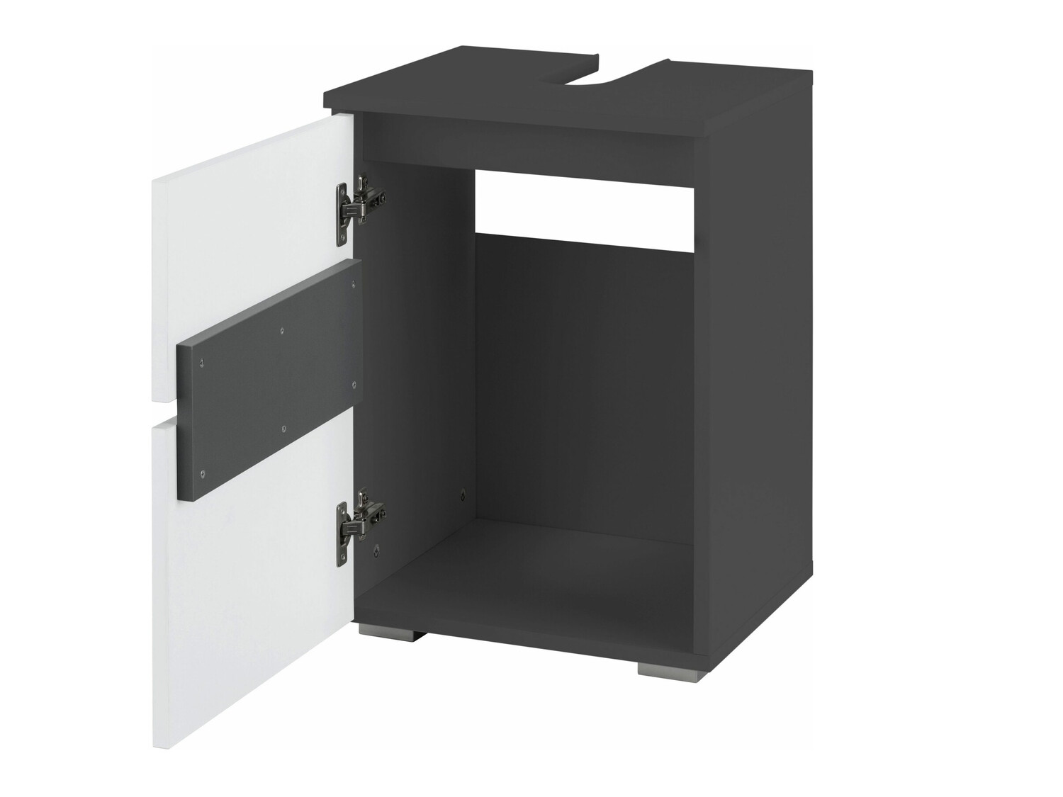 Vannitoa põrandakapp kraanikausile Soncamu 103 (Valge + Antratsiit)