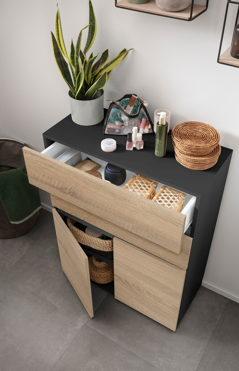 Vannitoa põrandakapp Soncamu 101 (Antratsiit + Tamm)