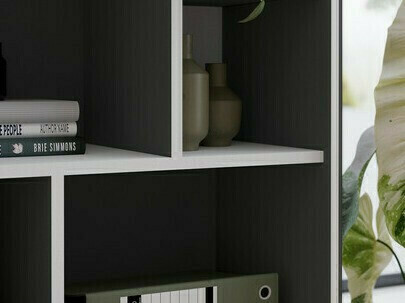 Riiulikomplekt Fivcalu 104 (Valge + Grafiit)