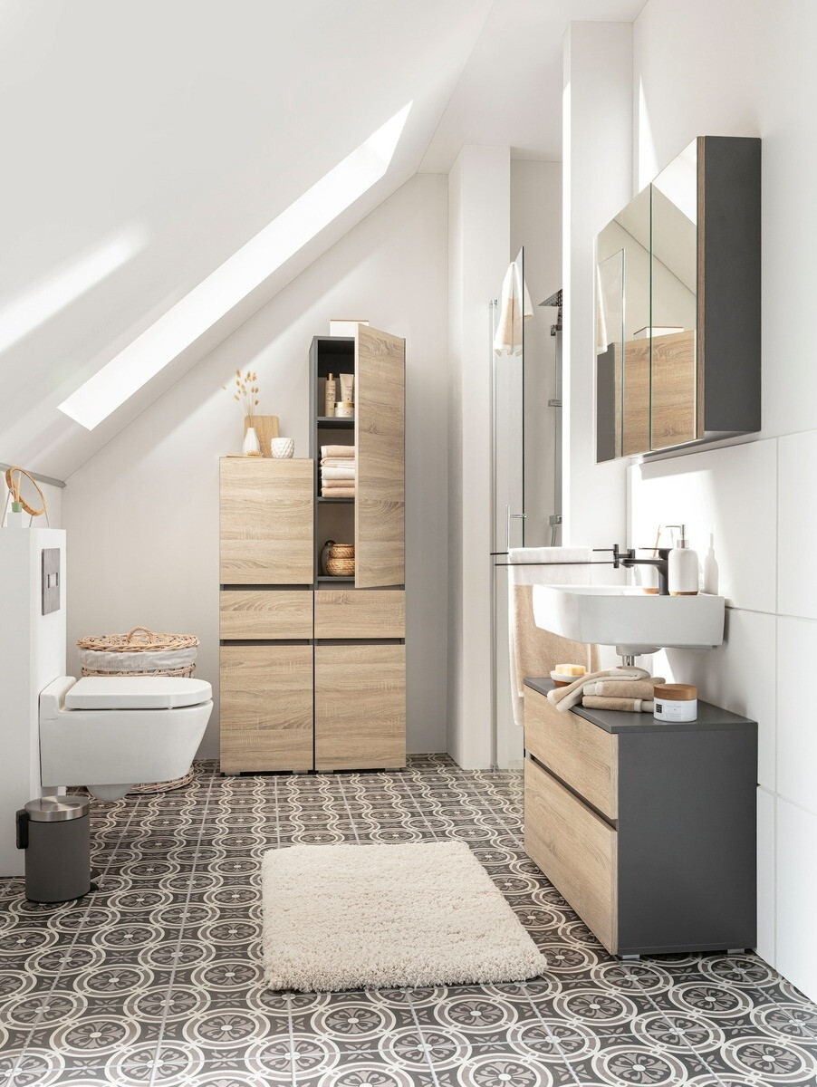 Vannitoa peegelkapid Soncamu 104 (Antratsiit + Sonoma tamm)