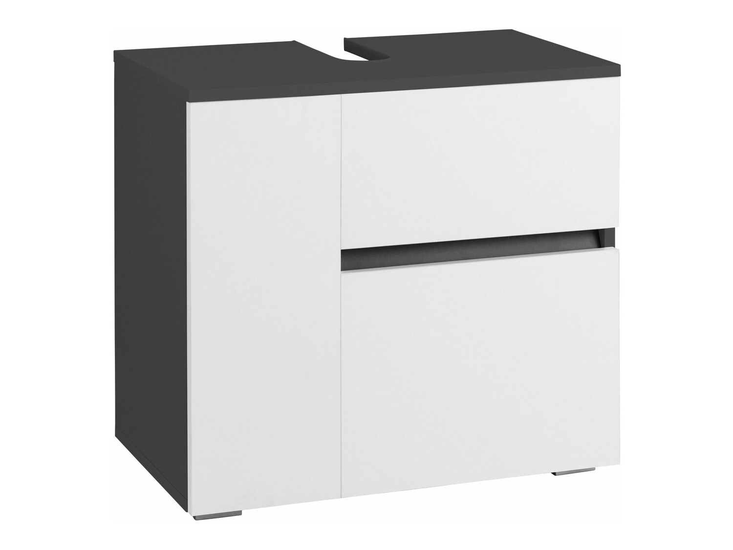 Vannitoa põrandakapp kraanikausile Soncamu 108 (Valge + Antratsiit)