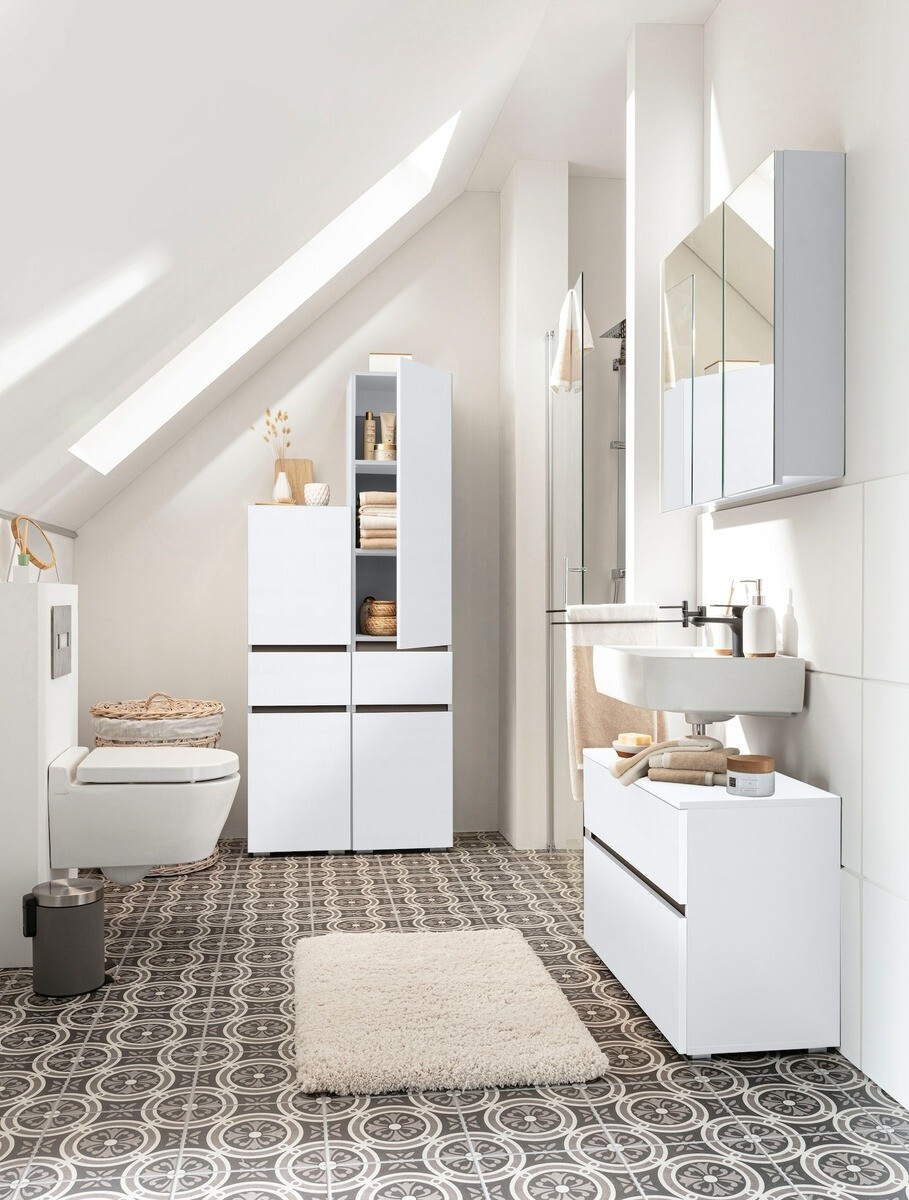 Vannitoa põrandakapp kraanikausile Soncamu 109 (Valge)