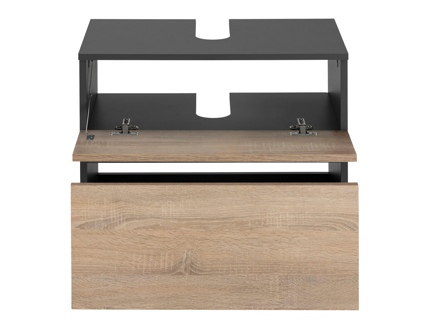 Vannitoa põrandakapp kraanikausile Soncamu 110 (Antratsiit + Tamm)