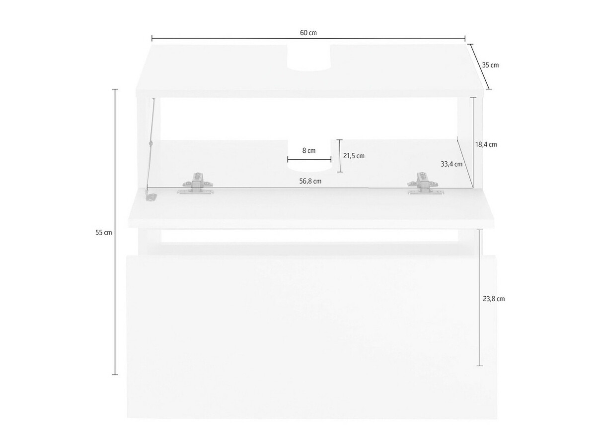 Vannitoa põrandakapp kraanikausile Soncamu 110 (Antratsiit + Tamm)
