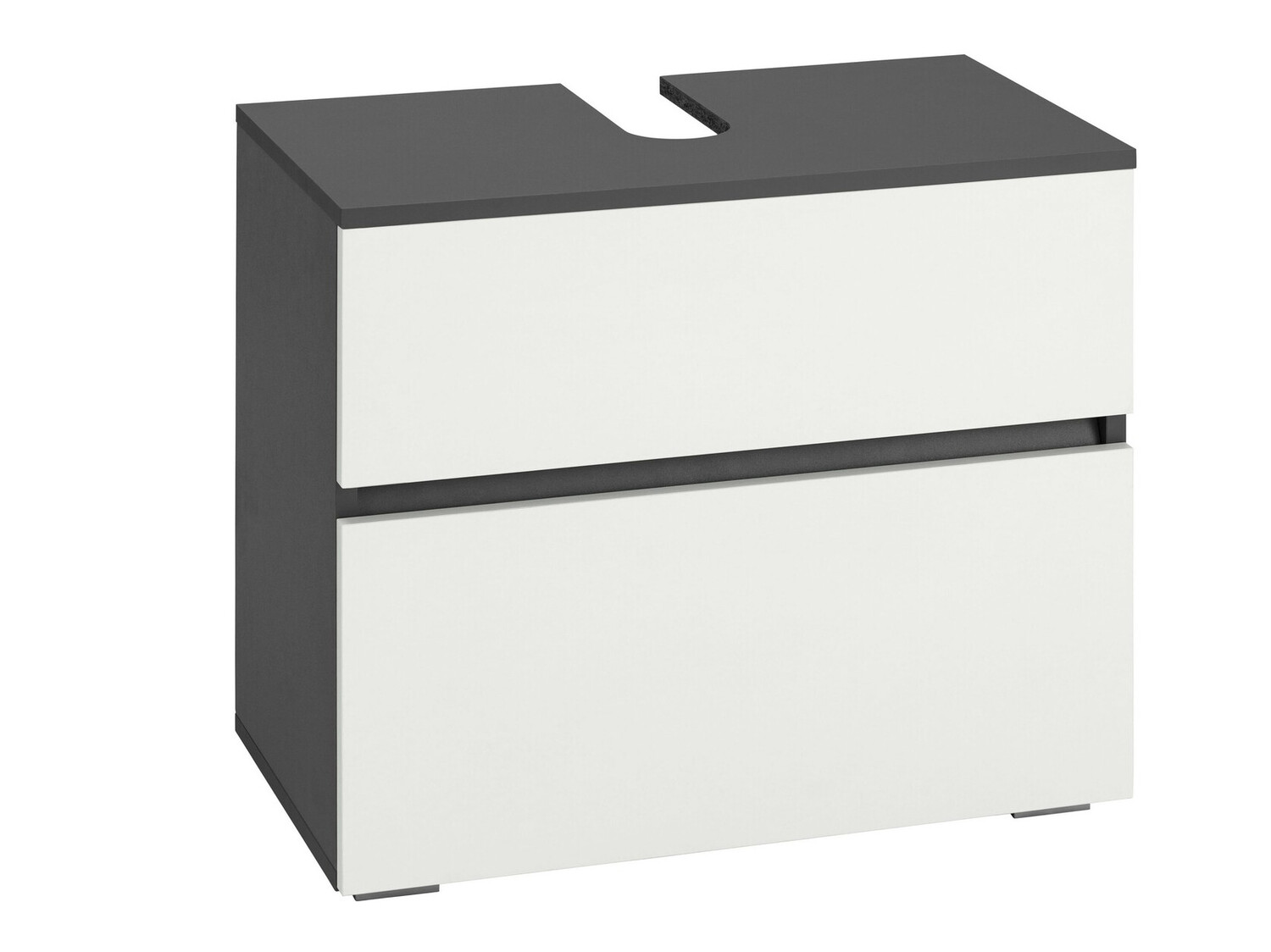 Vannitoa põrandakapp kraanikausile Soncamu 110 (Valge + Antratsiit)