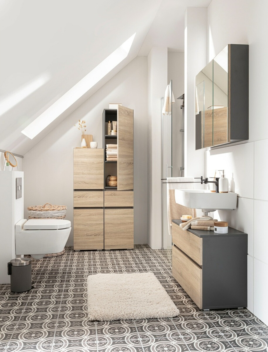 Vannitoa põrandakapp Soncamu 106 (Antratsiit + Tamm)