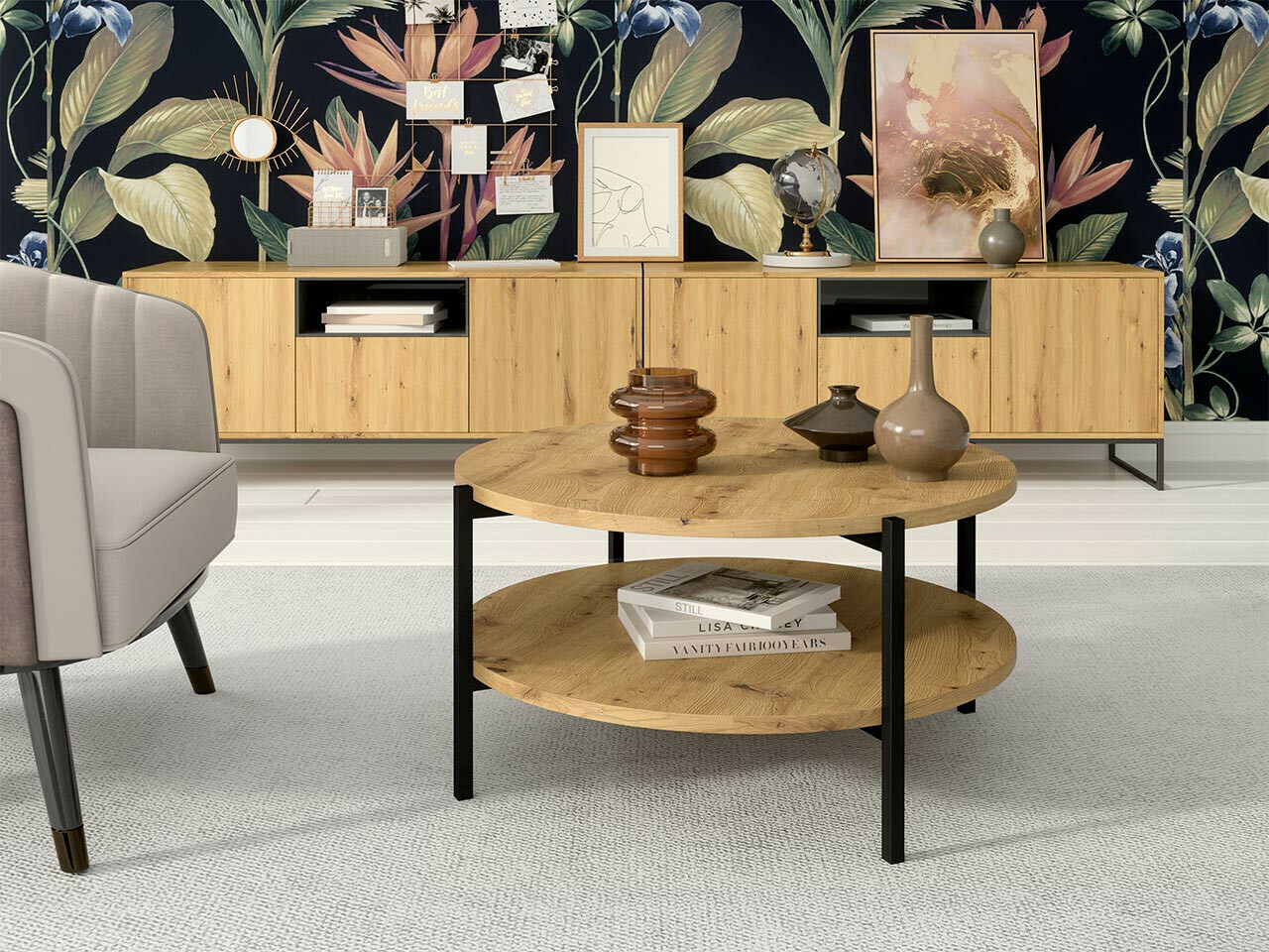 Diivanilaud Providence 181 (Artisan tamm + Must)