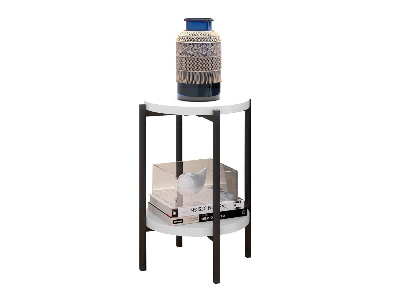 Külglaud Providence 179 (Läikiv valge + Must)