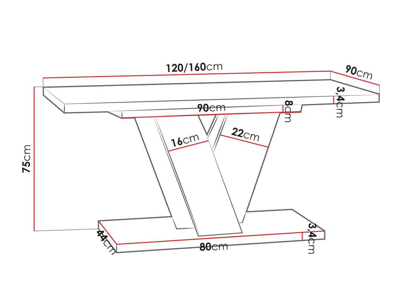 Laud Goodyear 125 (Läikiv valge + Hall)