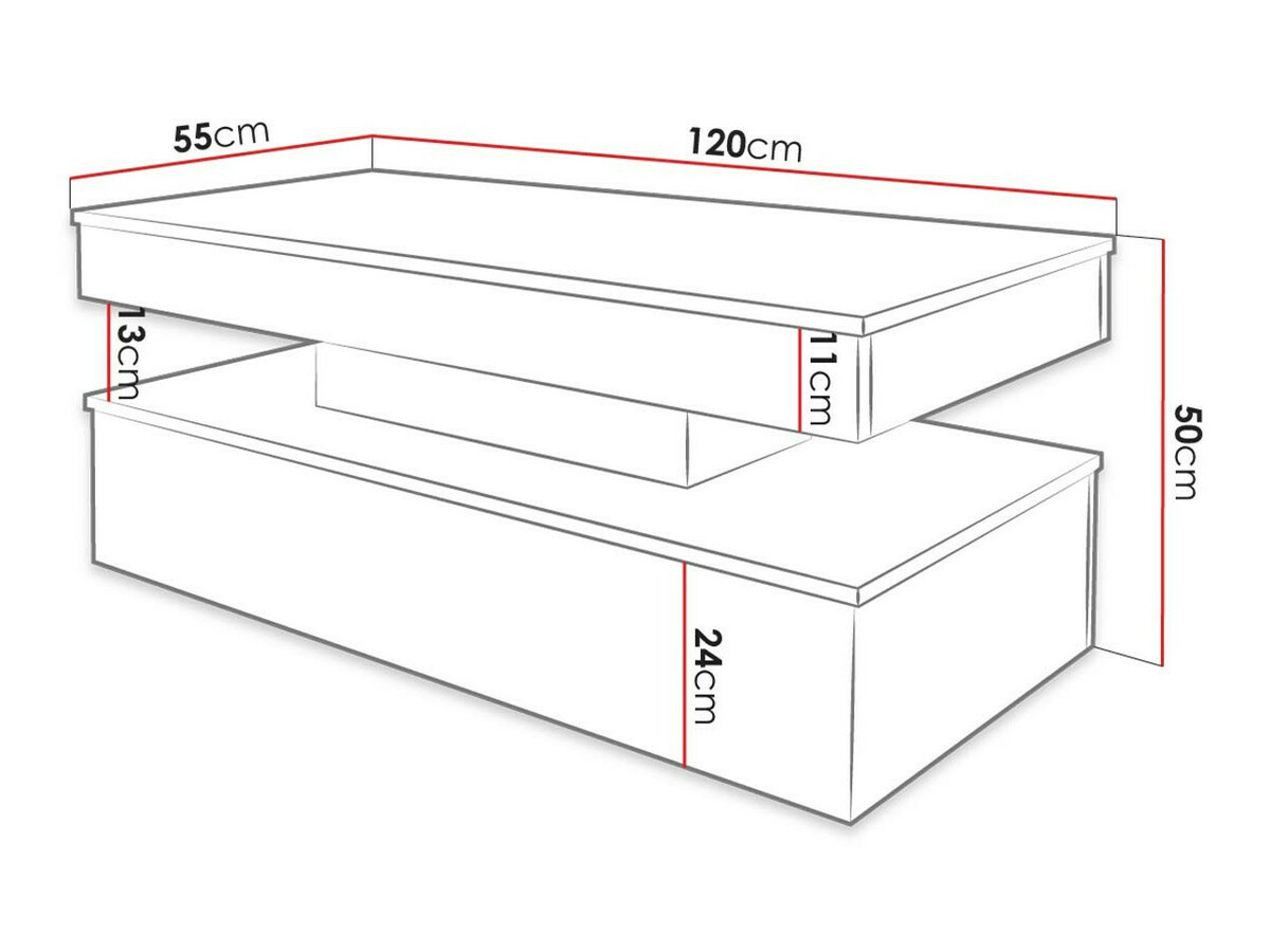 Diivanilaud Monfero (Must + Läikiv must)