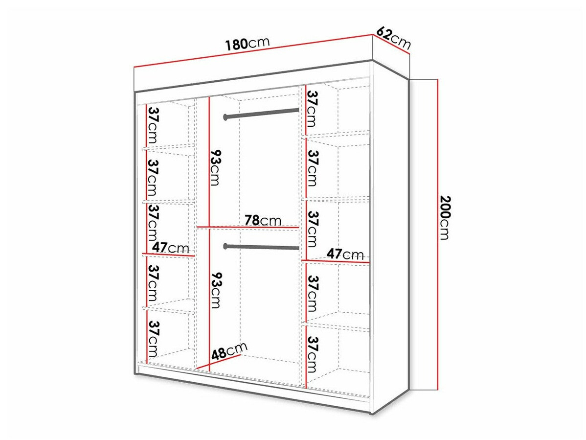 Riidekapp Hartford 335 (Must)