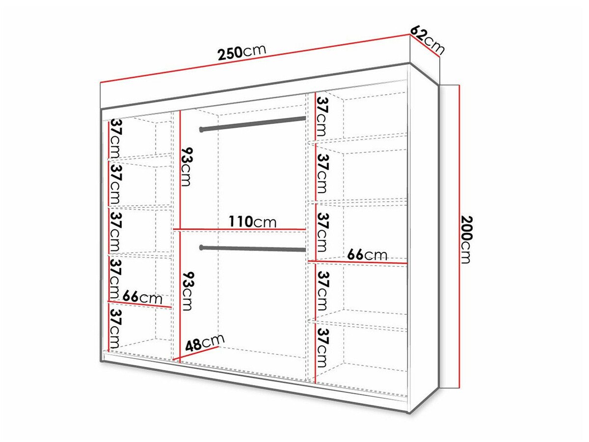 Riidekapp Elblaru 102 (Must)