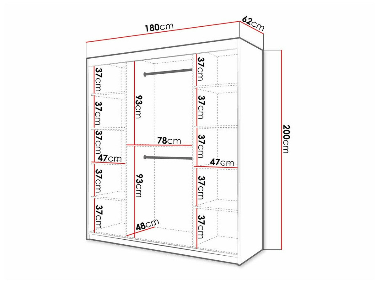 Riidekapp Hartford 338 (Must)