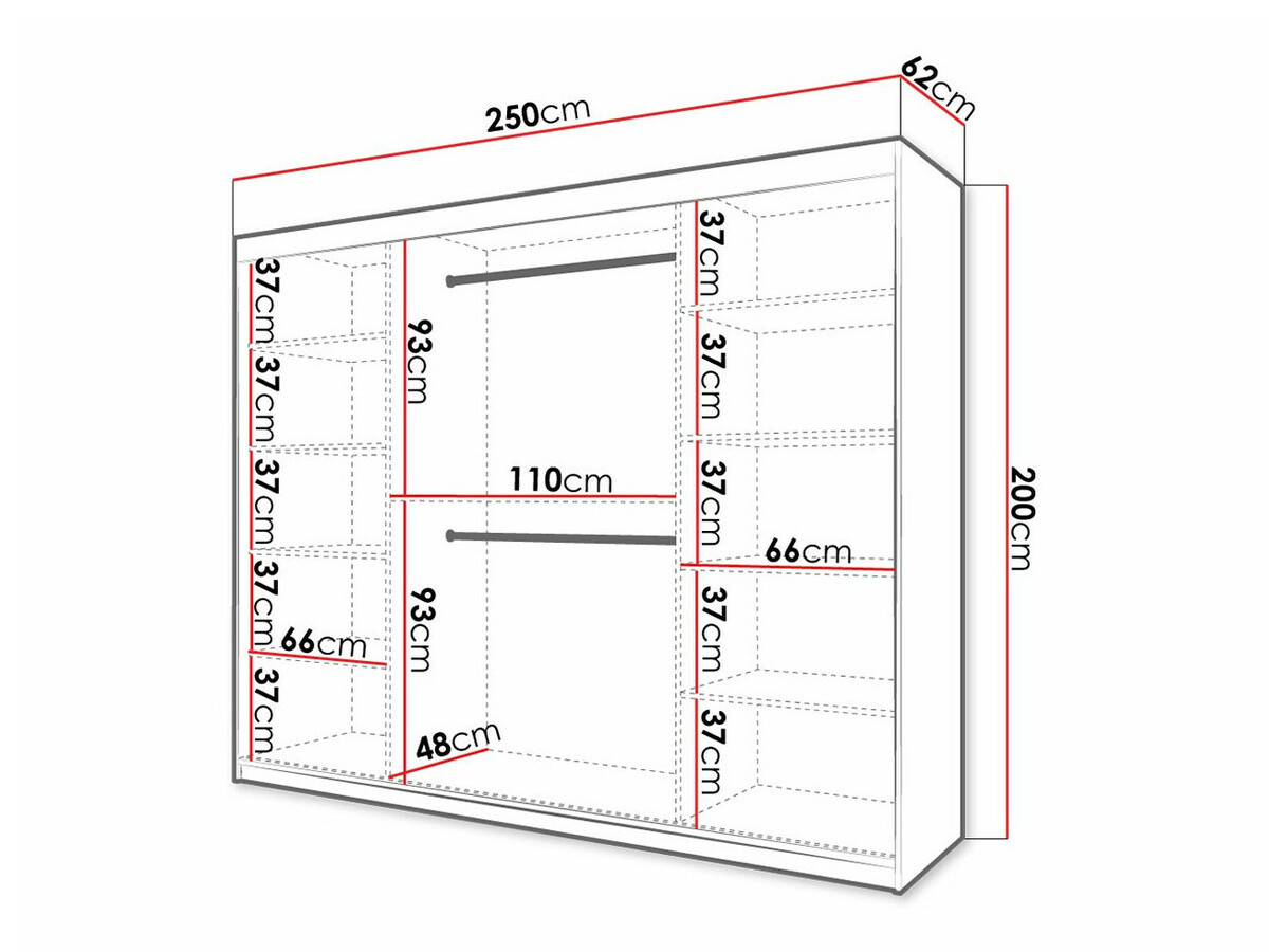 Riidekapp Hartford 339 (Must)