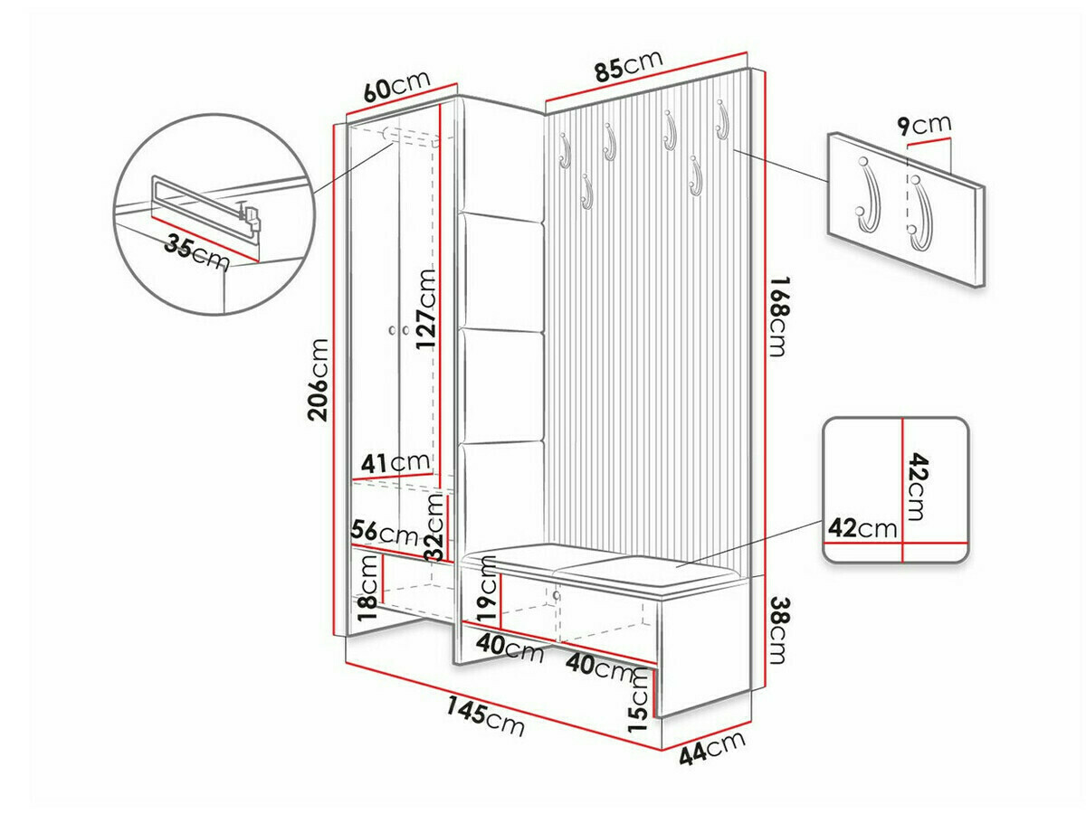 Esikukomplekt Hartford 320 (Artisan tamm + Manila 32)