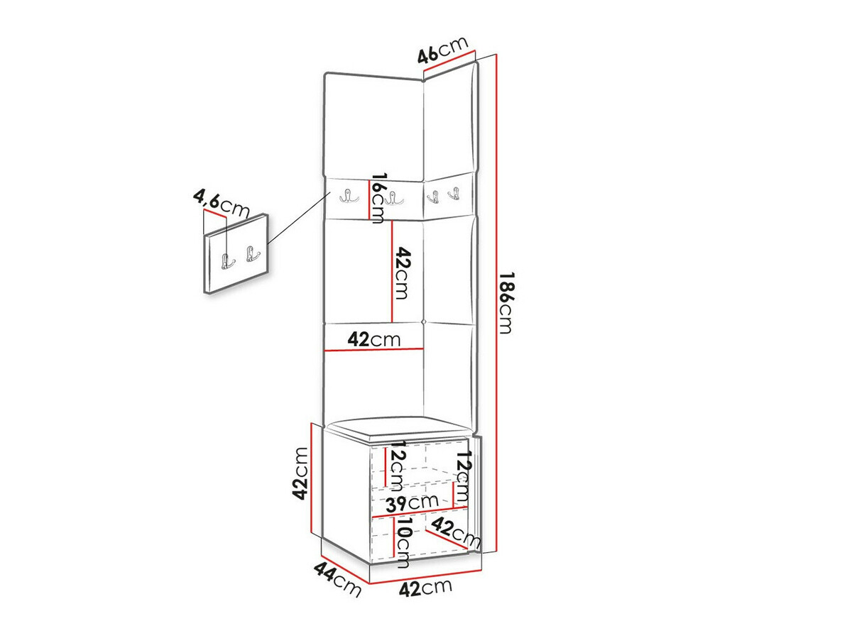 Esikukomplekt Hartford 347 (Valge)