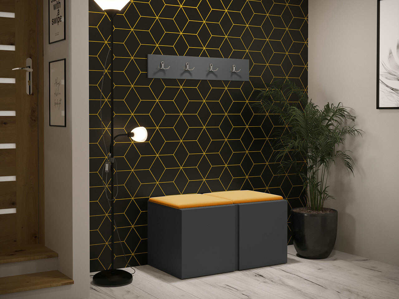 Esikukomplekt Hartford 275 (Grafiit)