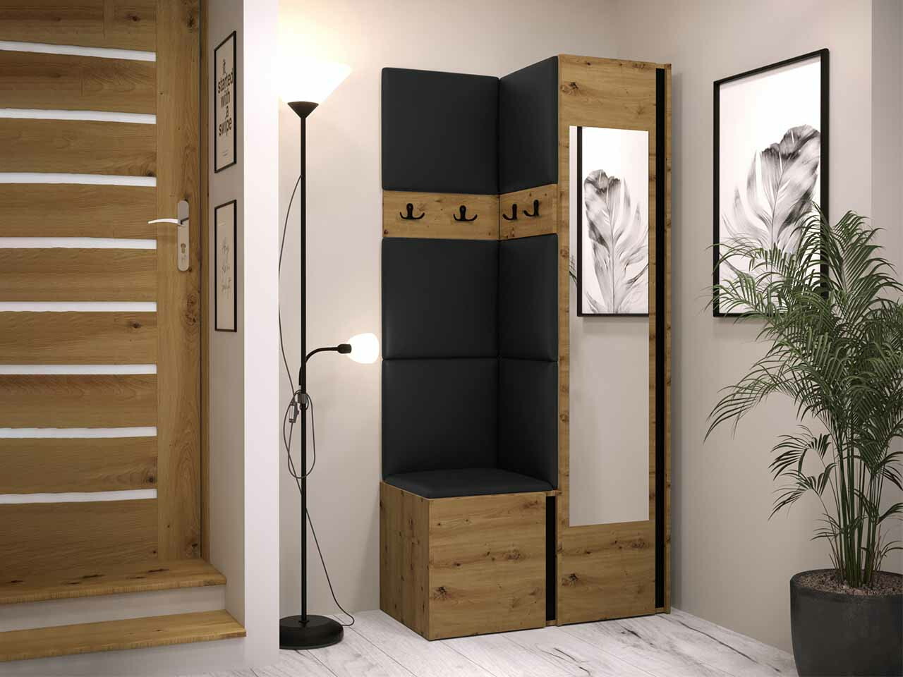 Esikukomplekt Hartford 354 (Artisan tamm + Must)