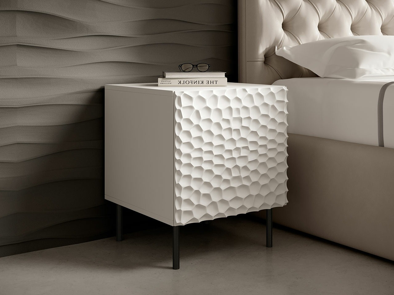 Öökappide komplekt Charlotte 172 (Valge + Must)