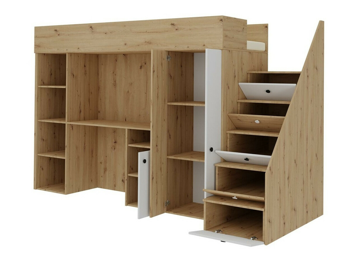 Kõrge voodi Hartford 362 (Artisan tamm + Valge)